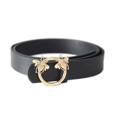 Navy Faux Leather Belt